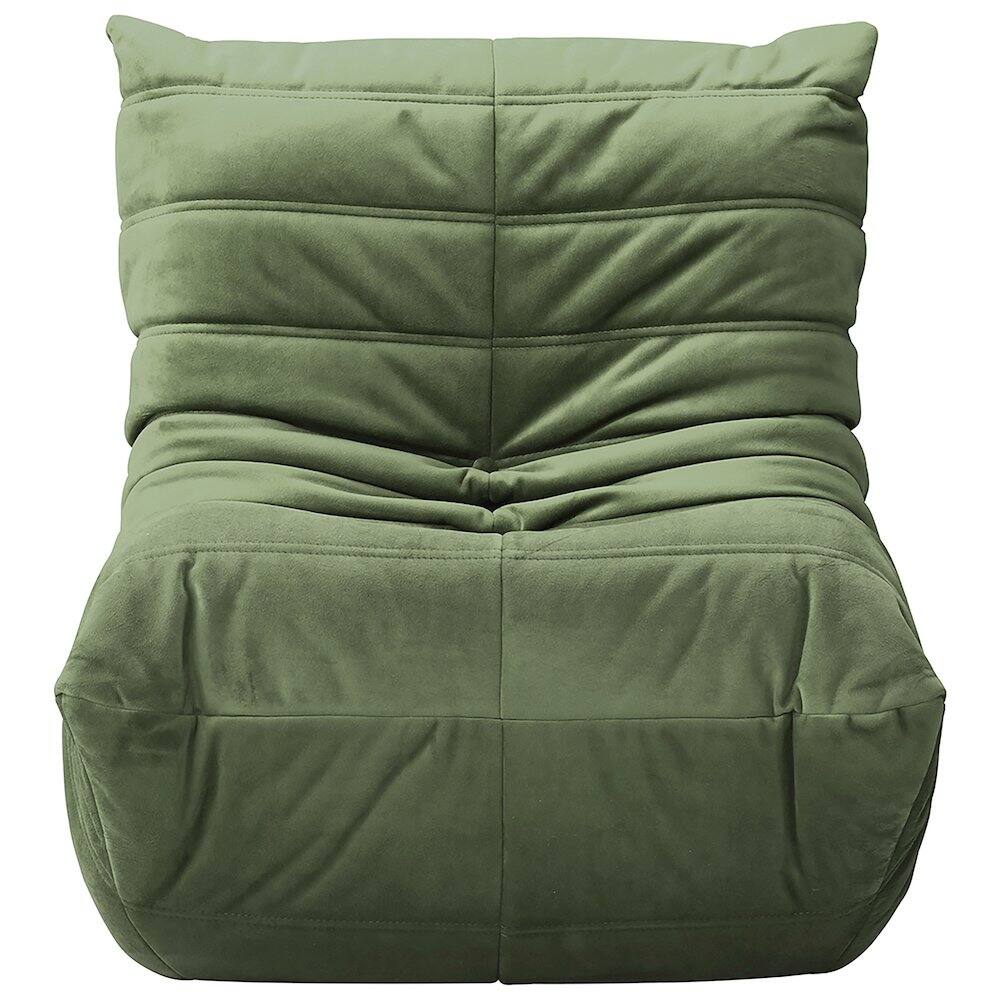 Alt View 1. Meridian Furniture - Relax Green Velvet Upholstered Chair - Green.