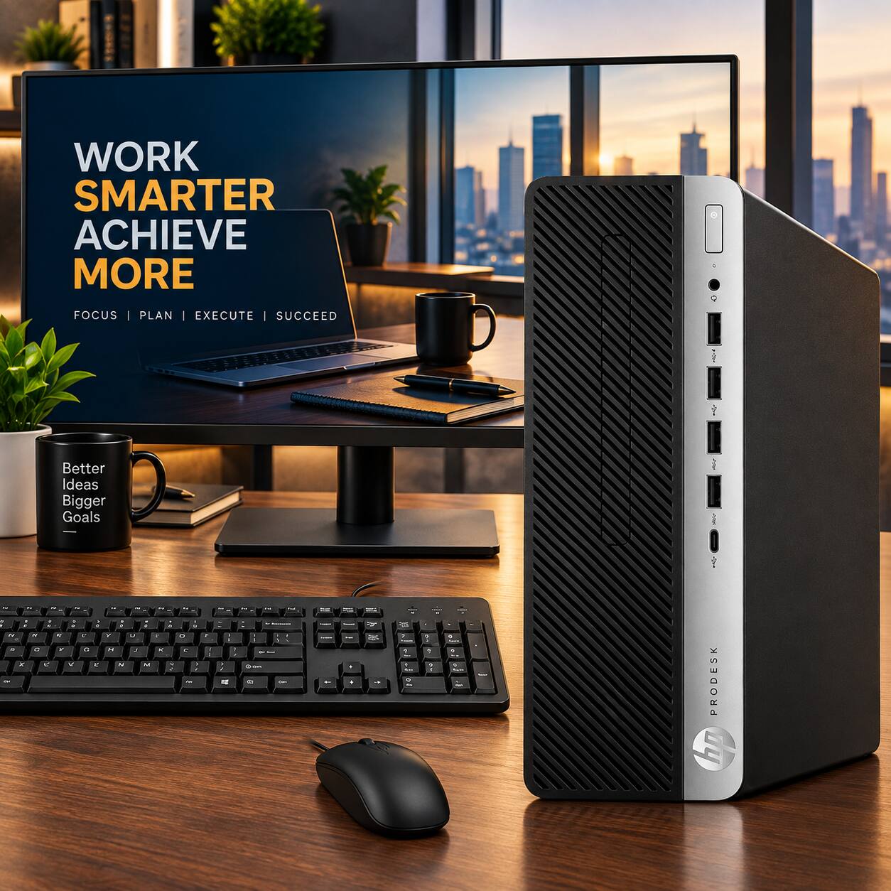 WORK SMARTER ACHIEVE MORE  
FOCUS | PLAN | EXECUTE | SUCCEED  

Better Ideas Bigger Goals  

PRODESK