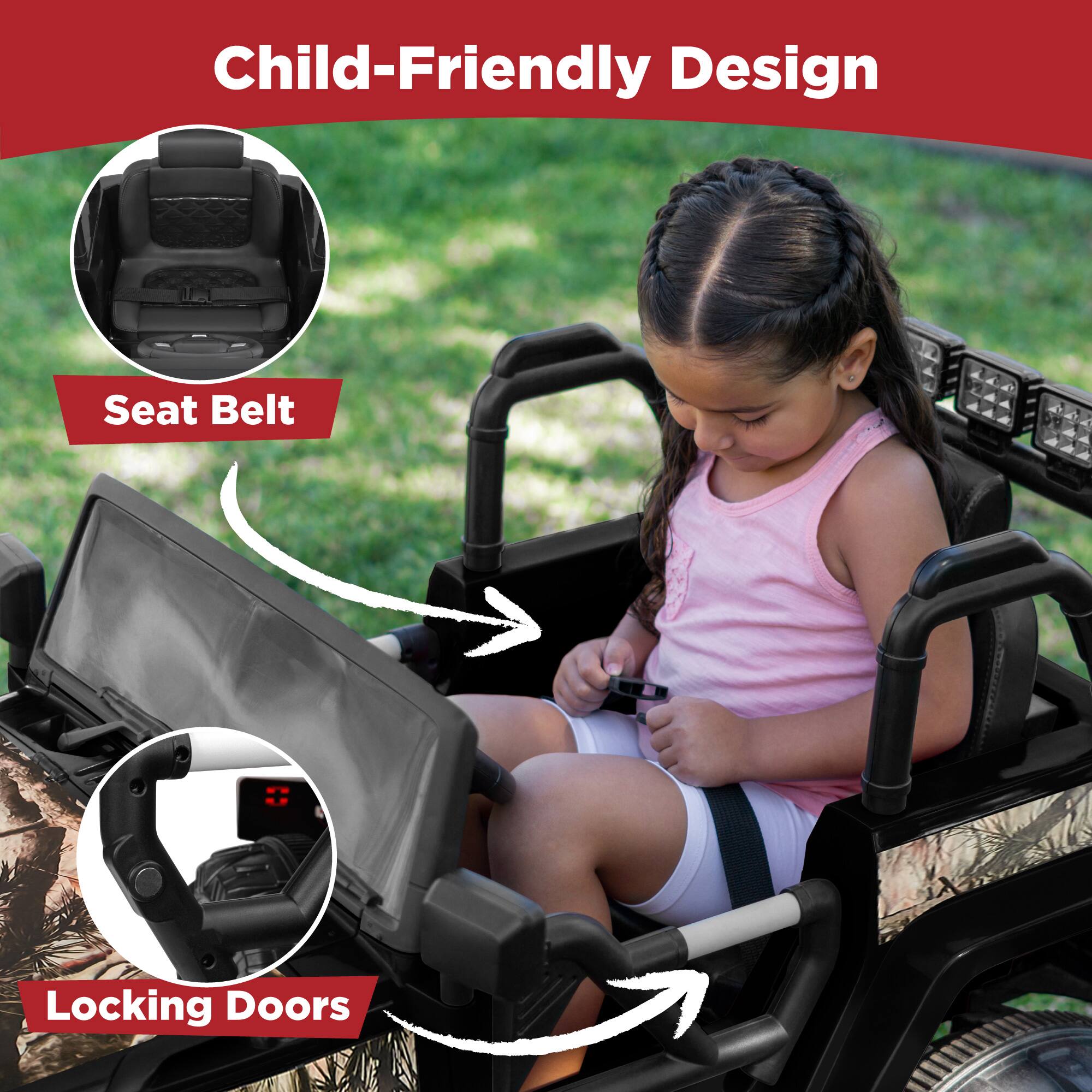 Child-Friendly Design

Seat Belt

Locking Doors