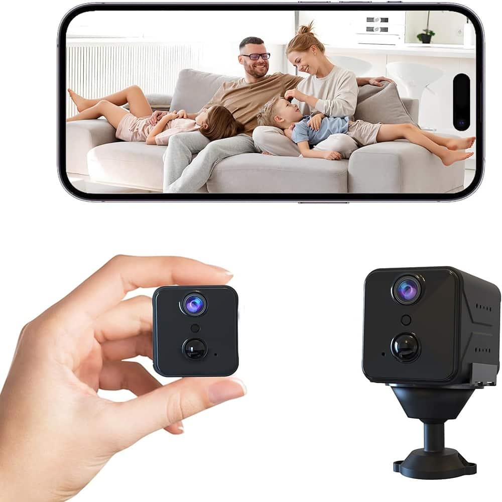 RTMB - Upgraded Hidden Camera,4K HD Mini Cam for Home with Night Vision - Black