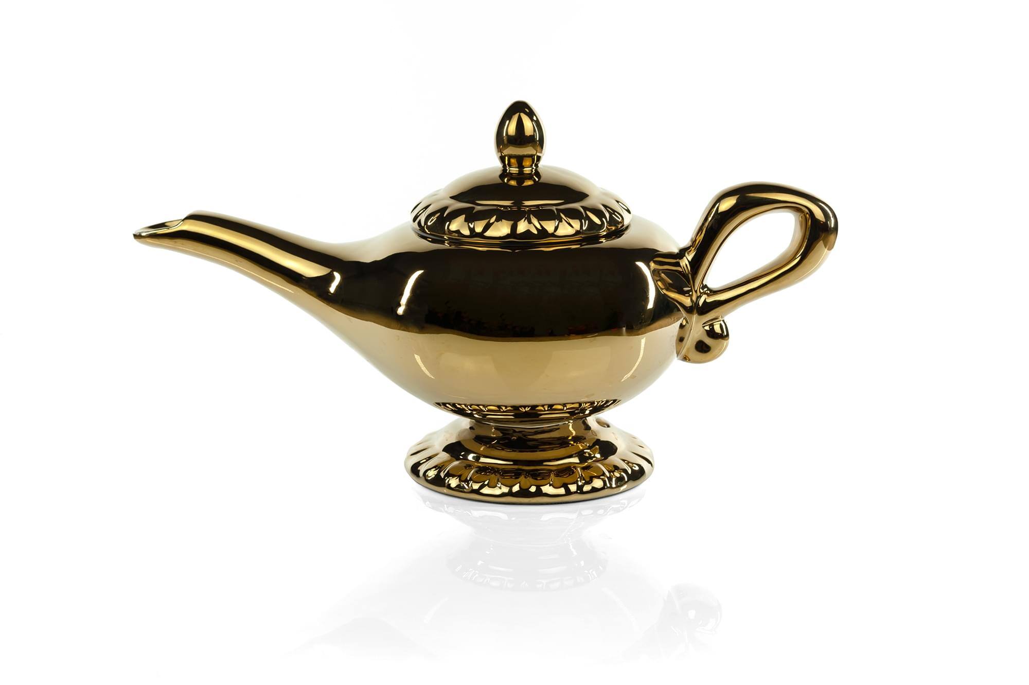 Alt View 1. Disney - Disney Aladdin Genie Lamp 32oz Ceramic Teapot - Gold.
