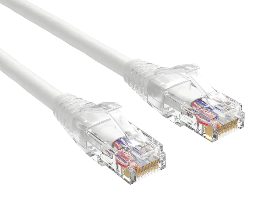 Patch Panel Types Racking Cable Leader Cat 6 Ethernet Cable, 24 AWG Clear Boot RJ45 Patch ...