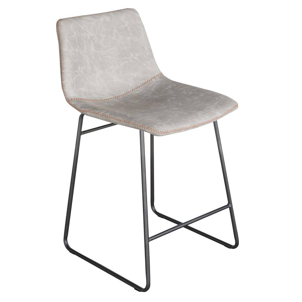 Left. AmeriHome - AmeriHome Classic Faux Leather 24 inch Counter Height Chair Set - Stone - Stone.