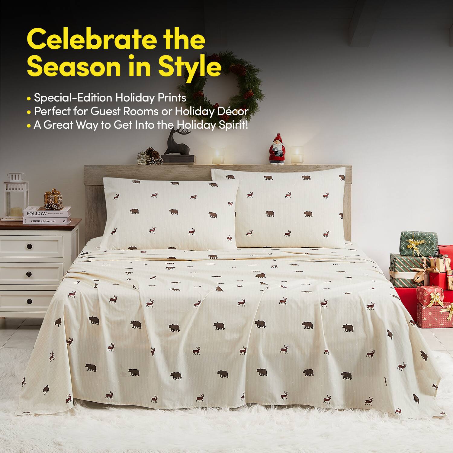 Celebrate the Season in Style

- Special-Edition Holiday Prints
- Perfect for Guest Rooms or Holiday Décor
- A Great Way to Get Into the Holiday Spirit!