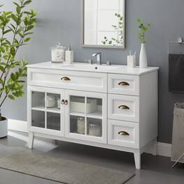 Modway - Isle Bathroom Vanity Basin Included - White White