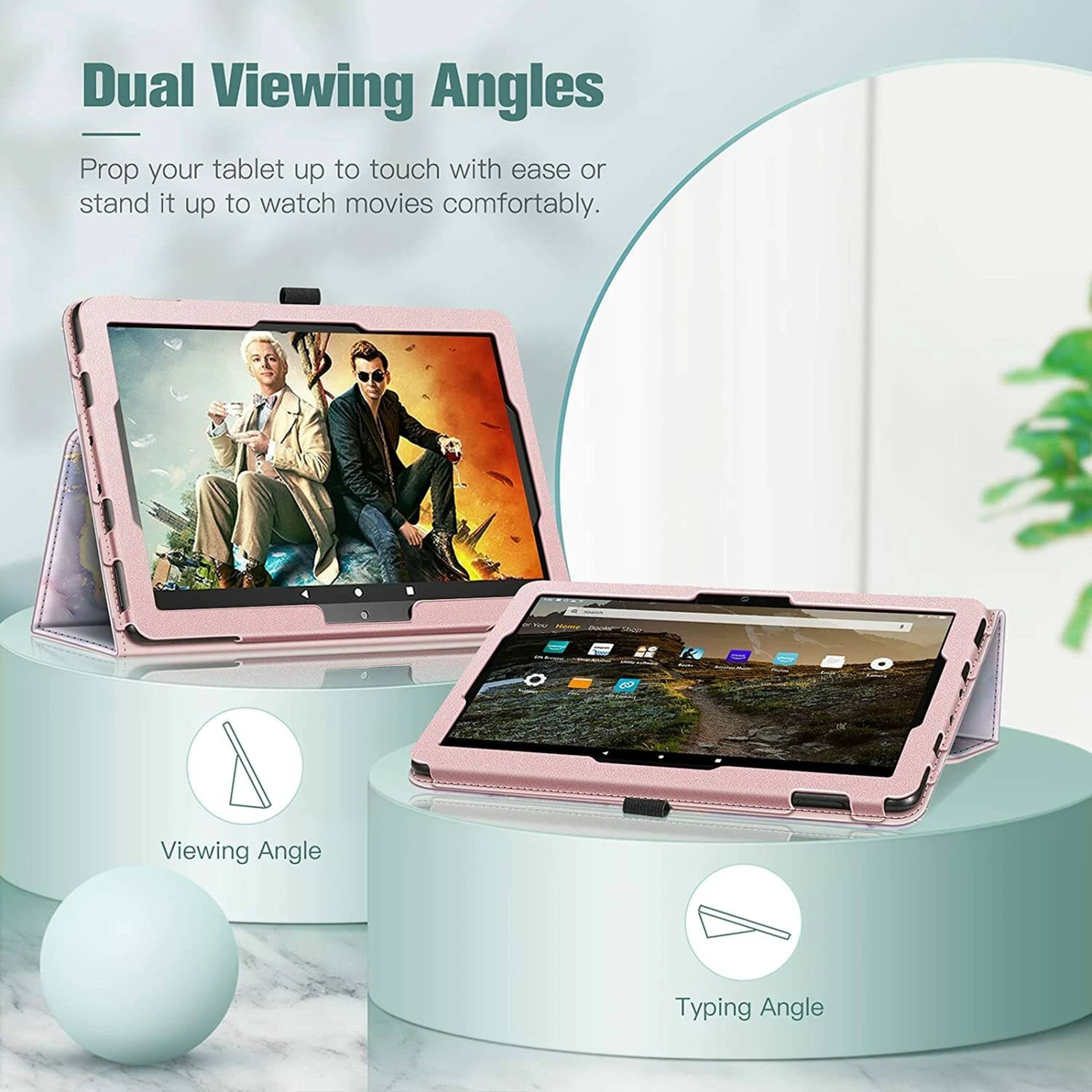 Dual Viewing Angles

Prop your tablet up to touch with ease or stand it up to watch movies comfortably.

Viewing Angle

Typing Angle