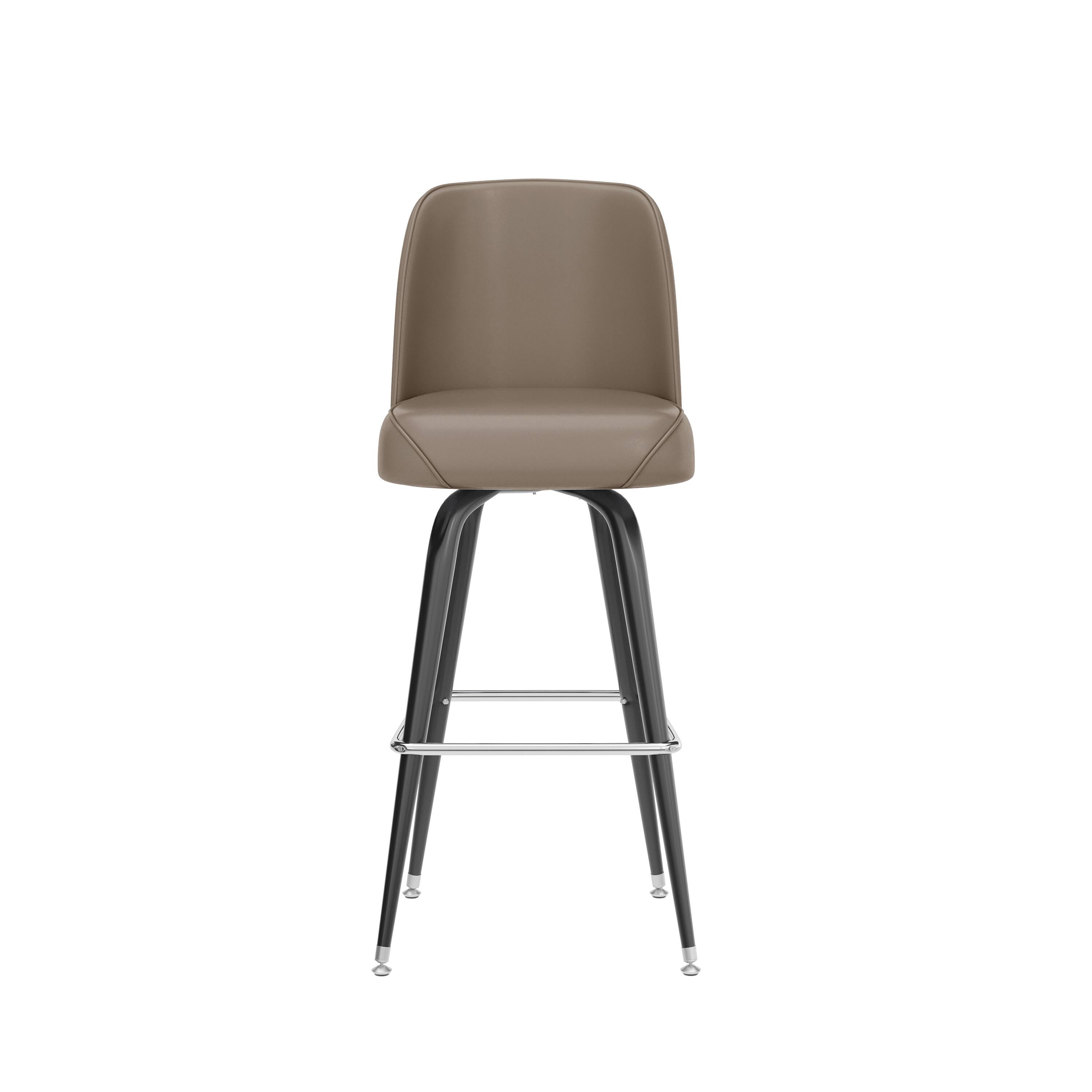 Angle. Flash Furniture - James Commercial Grade Metal Barstool with Beige Swivel Bucket Seat - Beige.