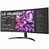 Front. LG - LG 34BQ60QC-B 34" Class Curved Screen LCD Monitor - 21:9 - Textured Black - 34" Viewable - In-plane Switching (IPS) - Black.