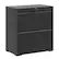 Angle. Mirfee - 2-Drawer Lateral File Cabinet with Lock, for Letter/Legal/A4/F4 Files - Black.
