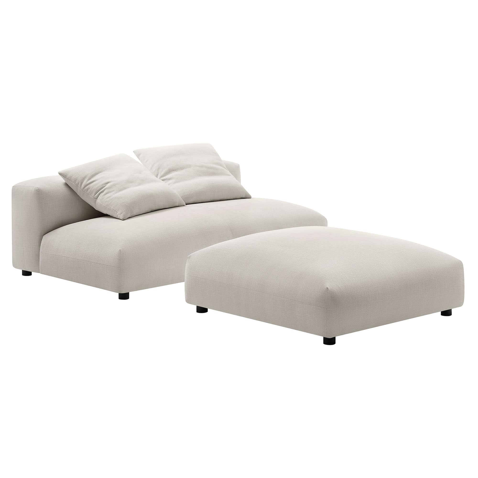 Solace Modular Upholstered Fabric Armless Loveseat and Ottoman Set by Modway - Salt price history on PriceWatchPro
