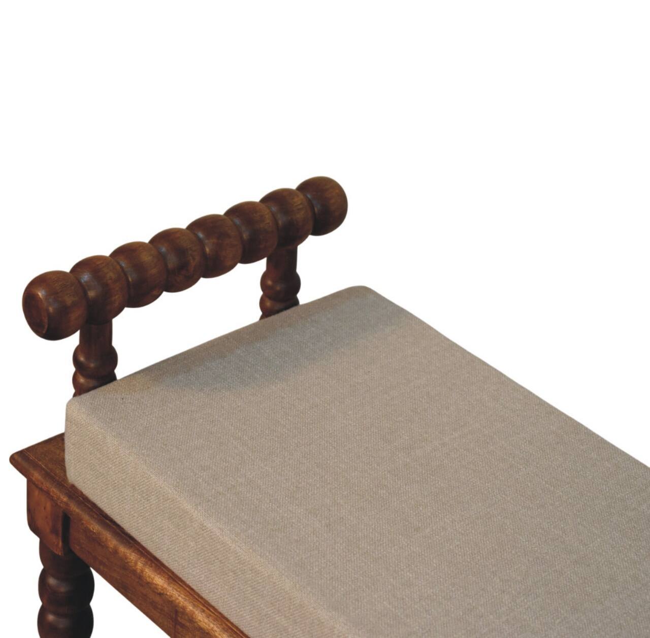 Alt View 1. Artisan Furniture - Artisan Furniture Solid Wood Amber Oak Mud Linen Bench - Brown.