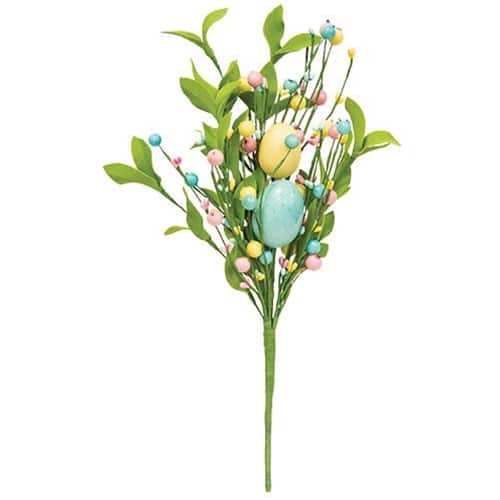 BreeBe - Easter Eggs & Herb Leaves Bush - 16" - Multicolor