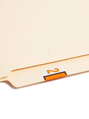 Alt View 2. Smead - BCCRN Color Coded Numeric Labels, 2, Light Orange, 500/Roll - Orange.