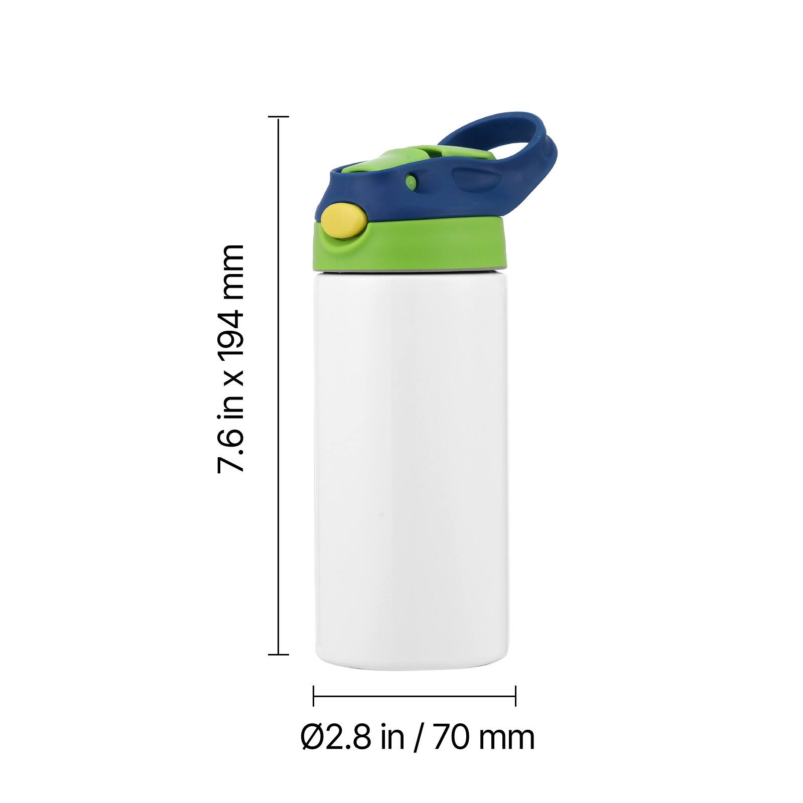 7.6 in x 194 mm  
Ø2.8 in / 70 mm
