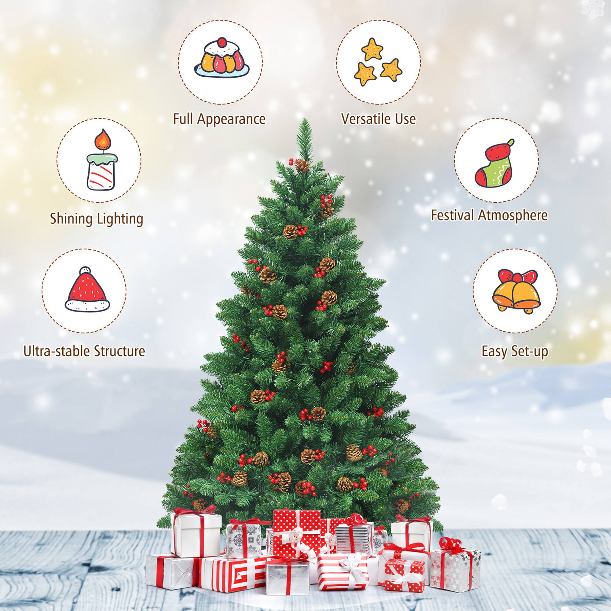 - Full Appearance
- Versatile Use
- Shining Lighting
- Festival Atmosphere
- Ultra-stable Structure
- Easy Set-up