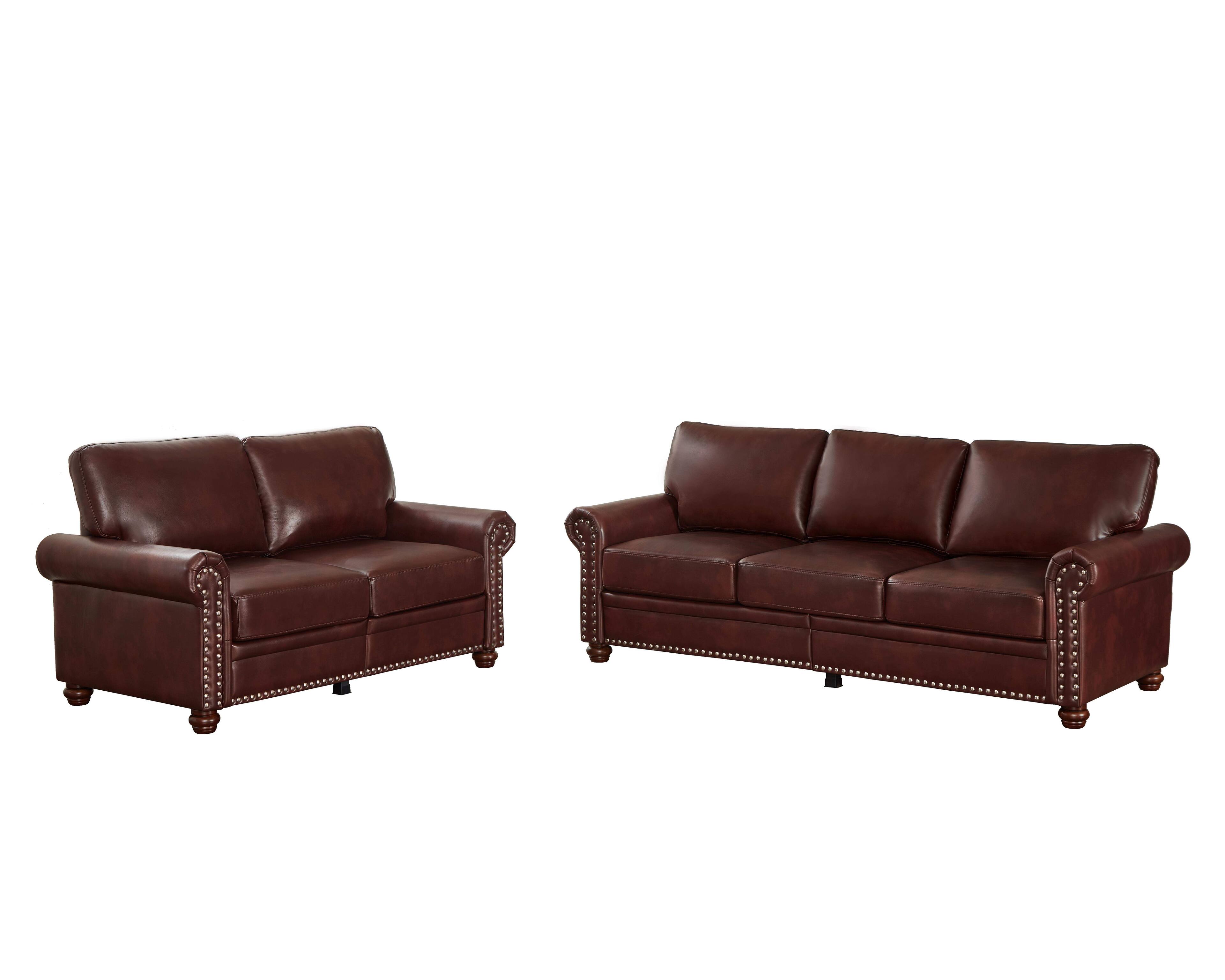 Angle. Roomtec - Living Room Sofa with Storage Sofa 23 Sectional Burgundy Faux Leather - Burgundy.