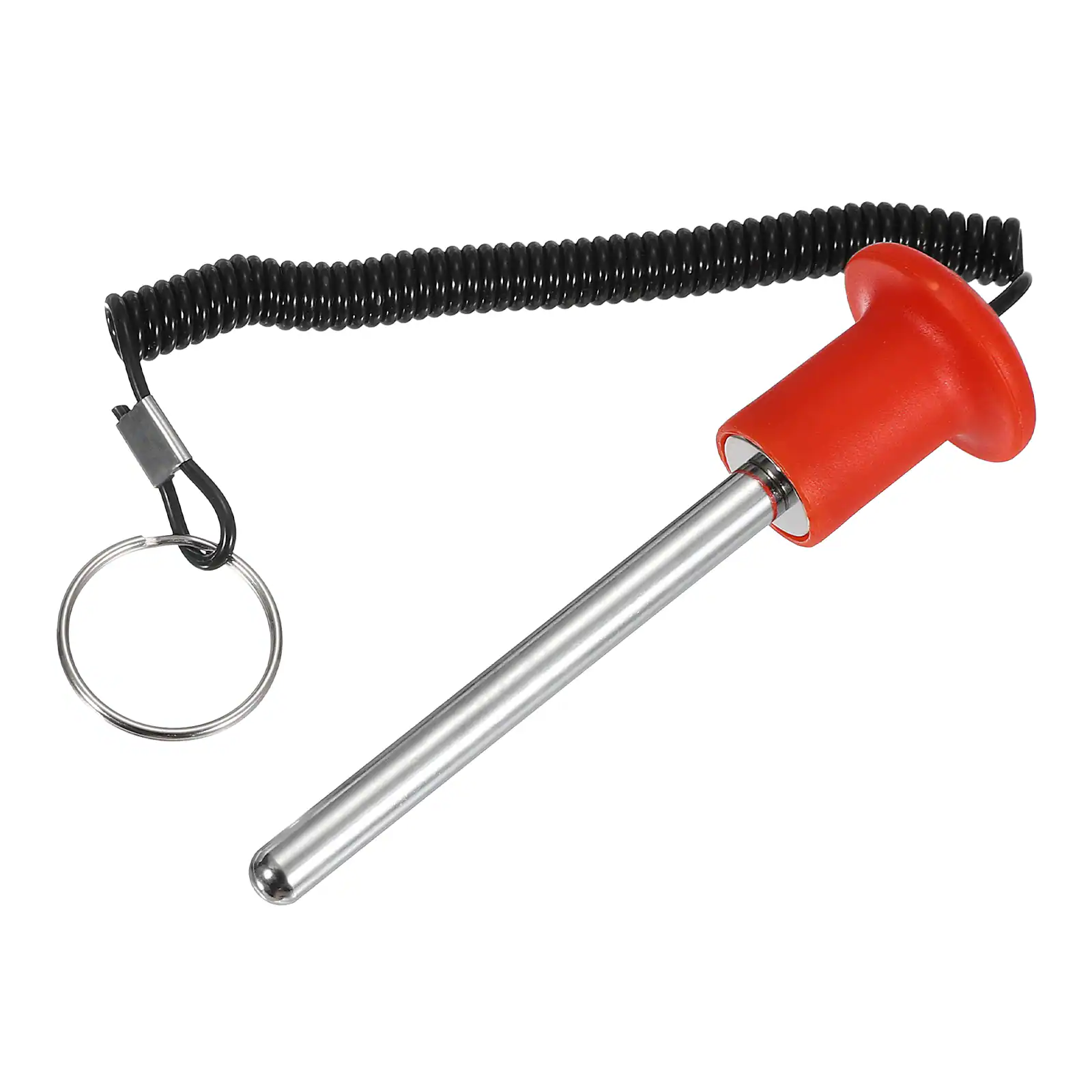 Front. Unique Bargains - Gym Pin, Weight Stack Pin Strength Training Replacement with Pull Rope 0.4 x 4.1 Inch for Home/Gym - Red.