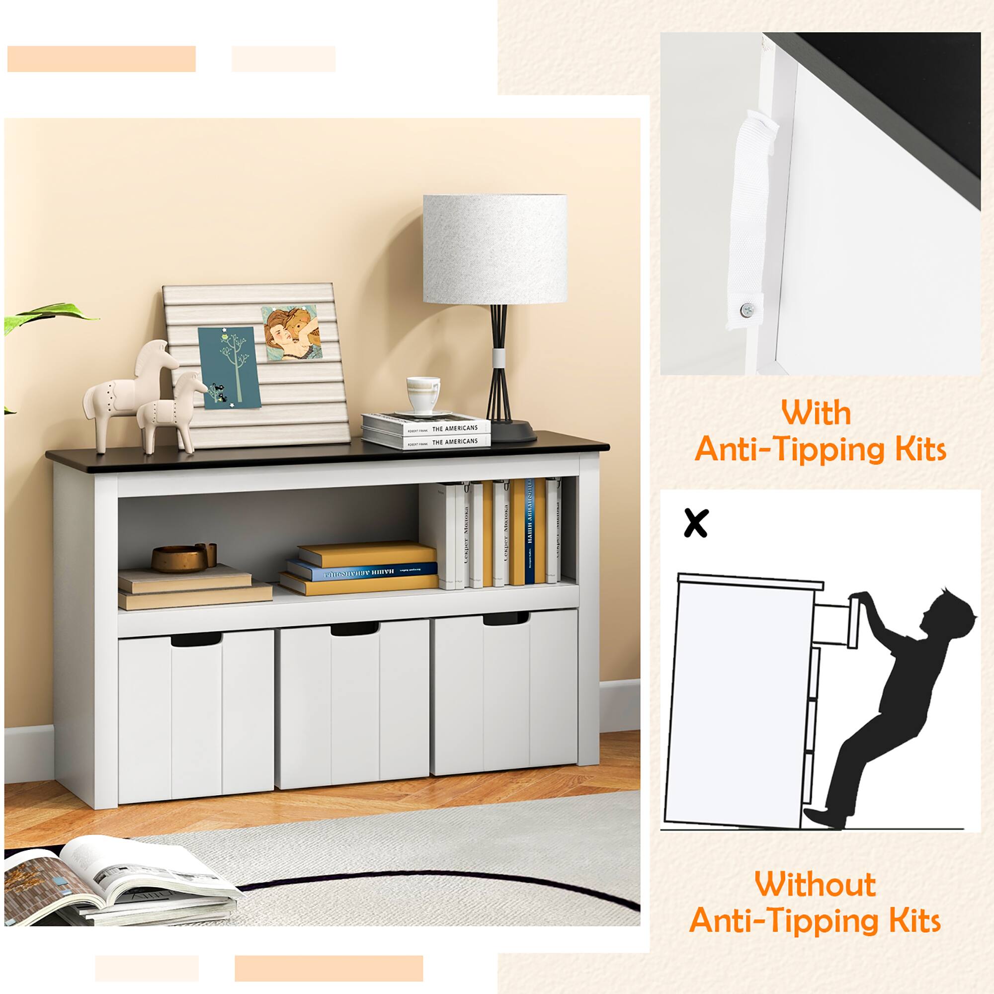 I - AMERICANS | T ANERGANI I : E : PORTZSTS - : AASIIETT I

With Anti-Tipping Kits

Without Anti-Tipping Kits