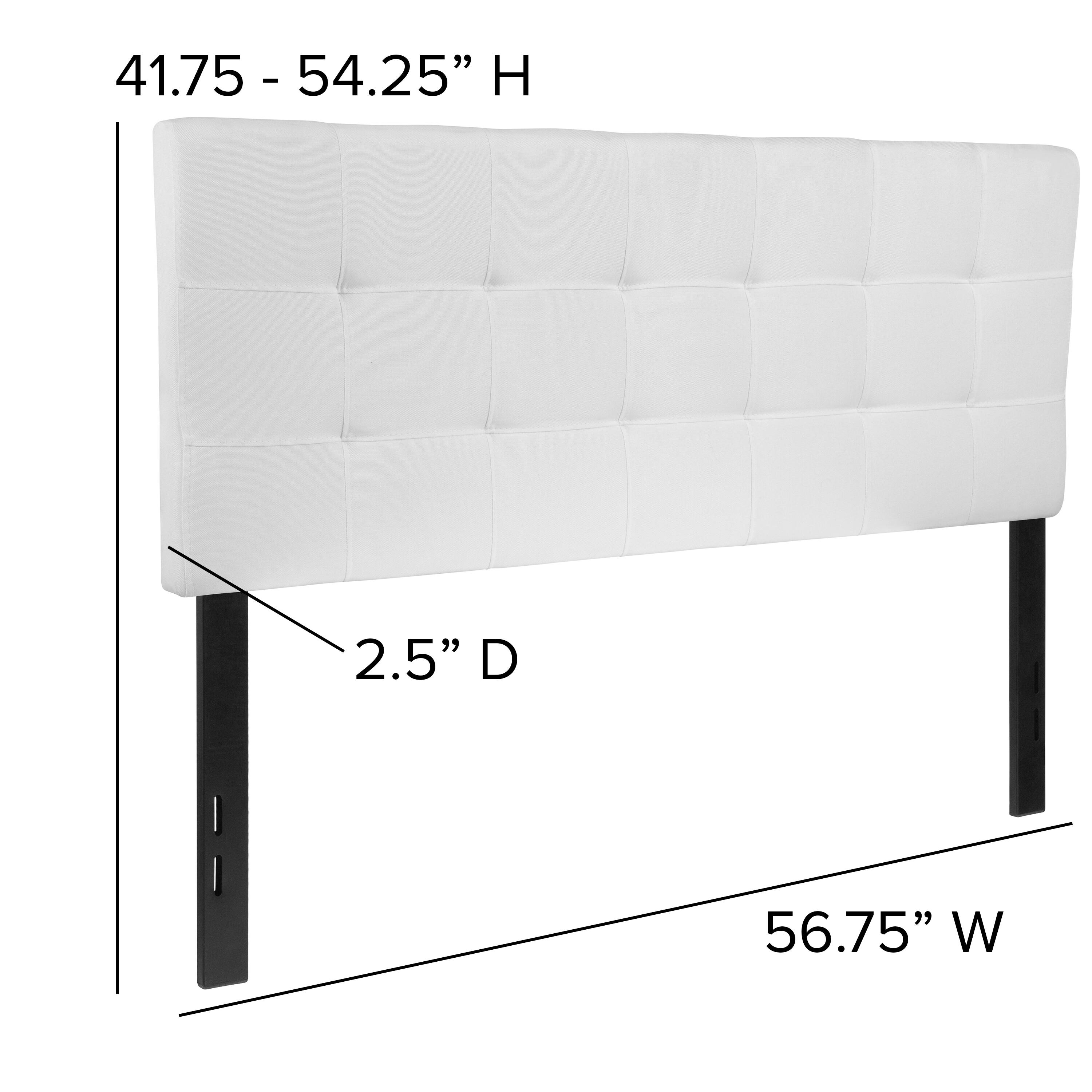 41.75 - 54.25" H  
2.5" D  
56.75" W