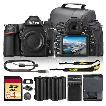 Nikon D780 CHG L M- RTOO 24 MN Wikan MI mt Nikon F motist S 2 QUAL L OK to FX DO 8 - i 1N LX Nikon Nikon Nike BATTERY CHARGER a SD XC 64 GB Nikon GANER CHISGERMA
