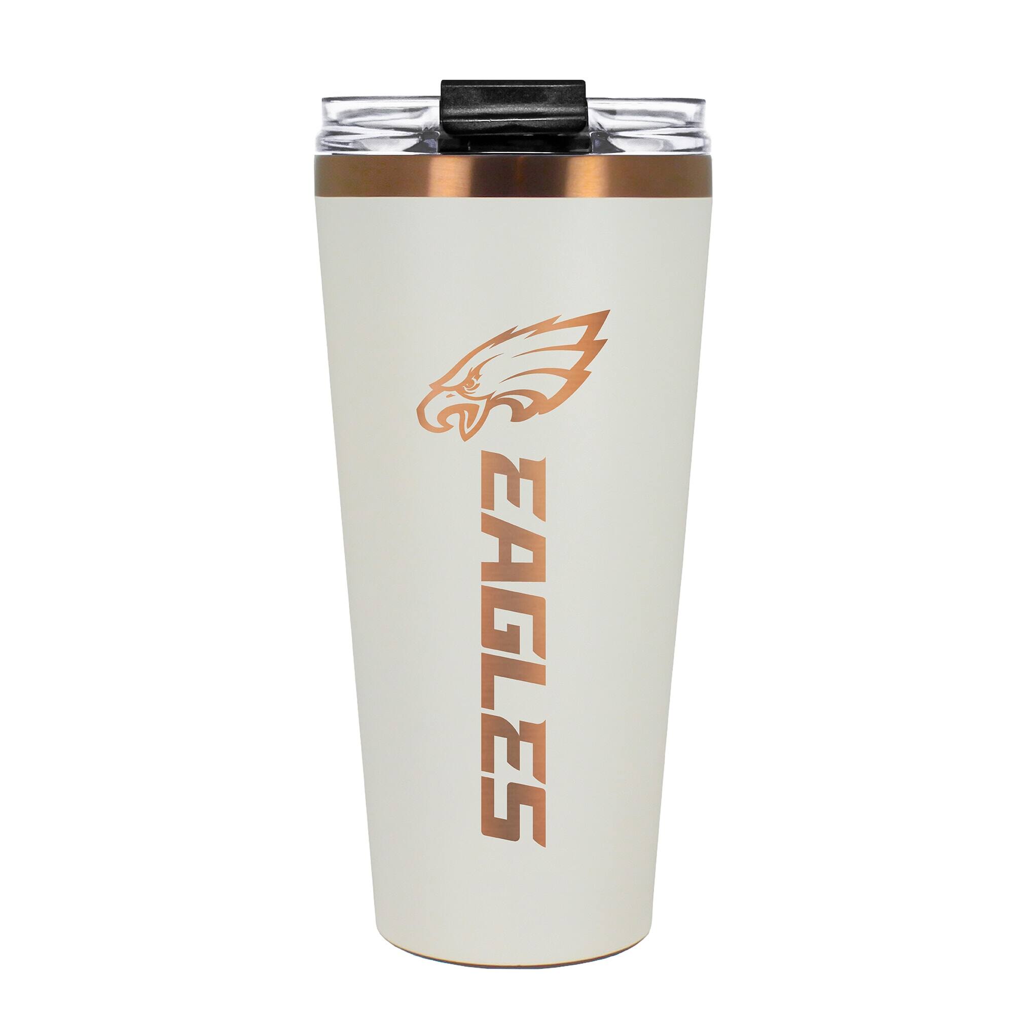 Front. Great American Products - Philadelphia Eagles 30oz. Big Slim Tumbler - Cream.