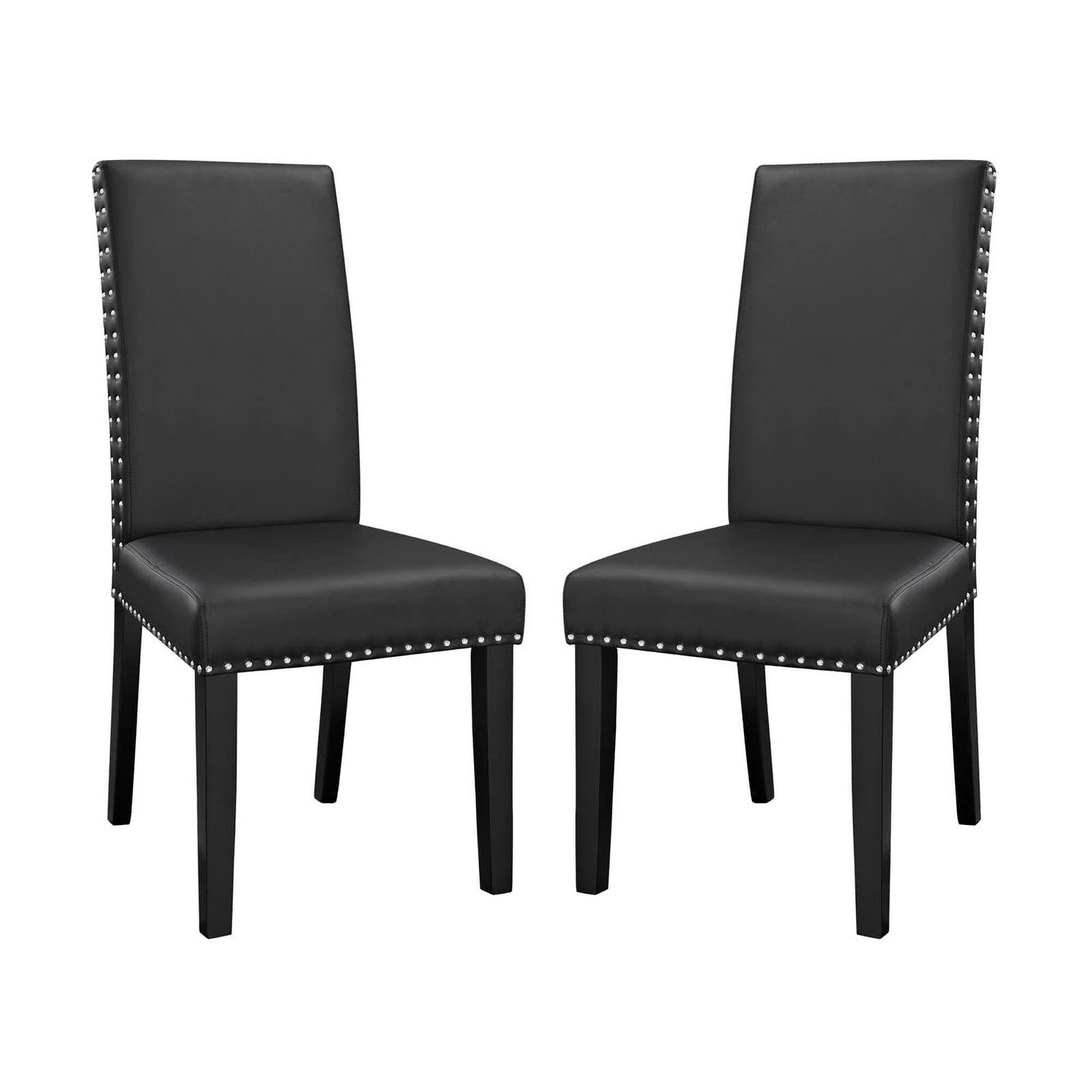 Front. Modway - Parcel Vinyl Dining Side Chair Set of 2 by Modway - Black.