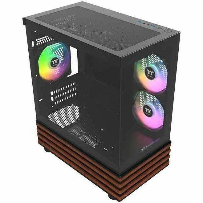 Alt View 7. Thermaltake - Thermaltake View 170 WS ARGB Micro Chassis - Black - Tempered Glass, SPCC - 3 x Bay - 3 ? 120mm Fan(s) Installed - Mini - Black.