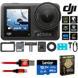 Bundle - DJI - Osmo Action 4 Standard Combo 4K Action Camera + 26-Month Extended Warranty Protection Package