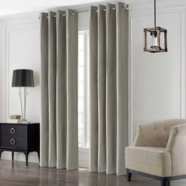 Commonwealth Home Fashions - Commonwealth Edison Grommet Dressing Window Curtain Panel - 52x84" Light Grey - Light Gray