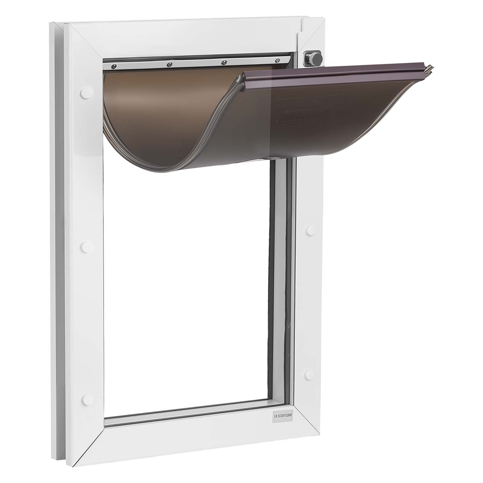 Alt View 5. VEVOR - Pet Door, Large, with Double Magnetic Flaps and Metal Frame, Strong and Weatherproof Dog Door for Interior and Exterior - Brown;White.