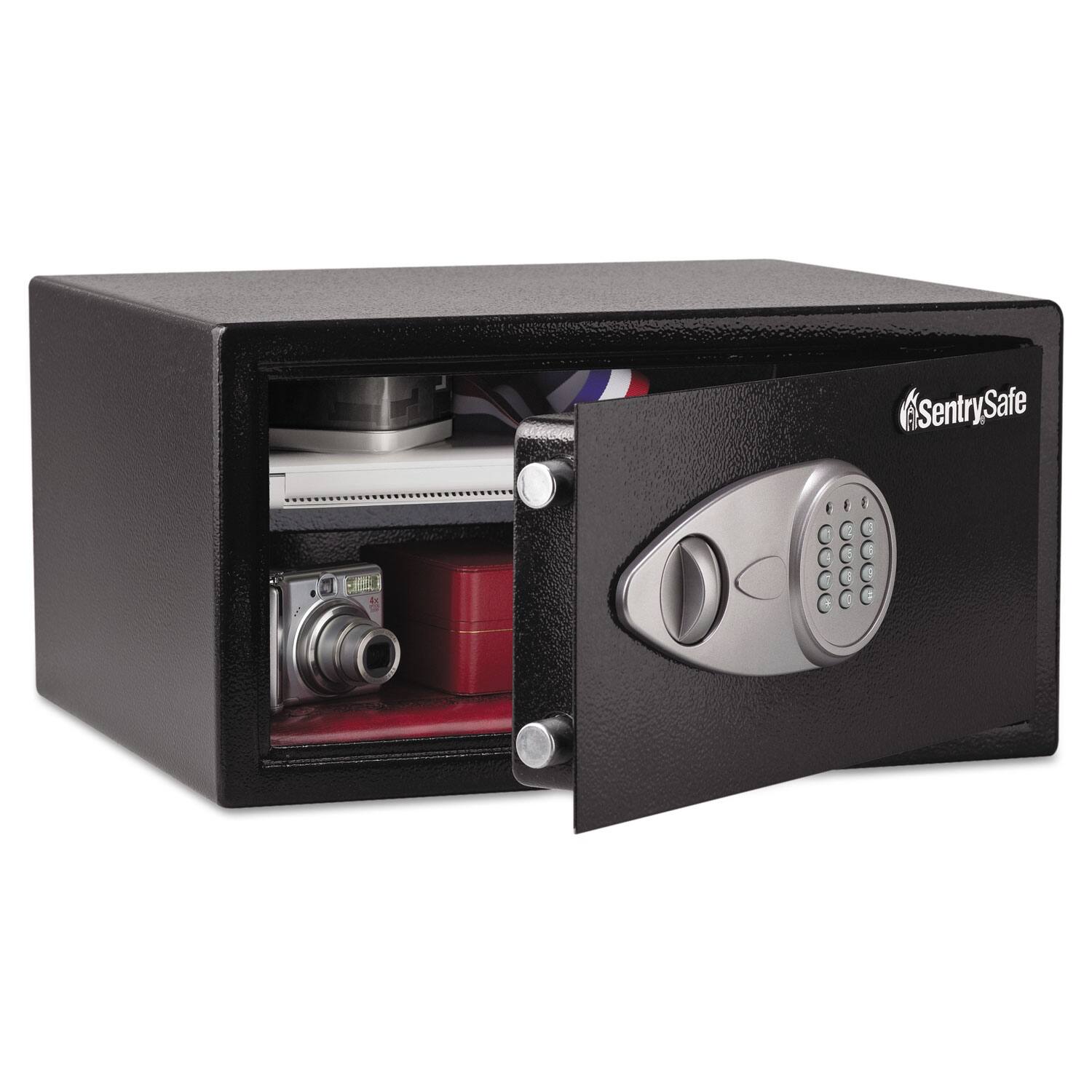 Front. Sentry - Electronic Lock Security Safe, 1 Cu Ft, 16.94w X 14.56d X 8.88h, Black.