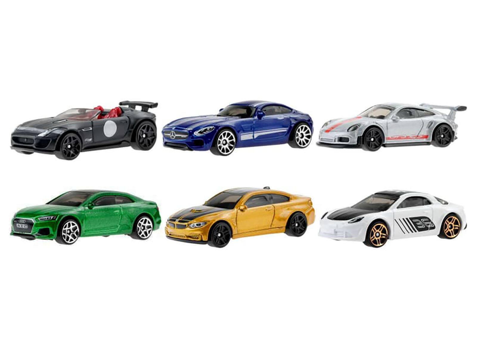 Alt View 1. Hot Wheels - "European Theme" 6 piece Set Diecast Model Cars by Hot Wheels.