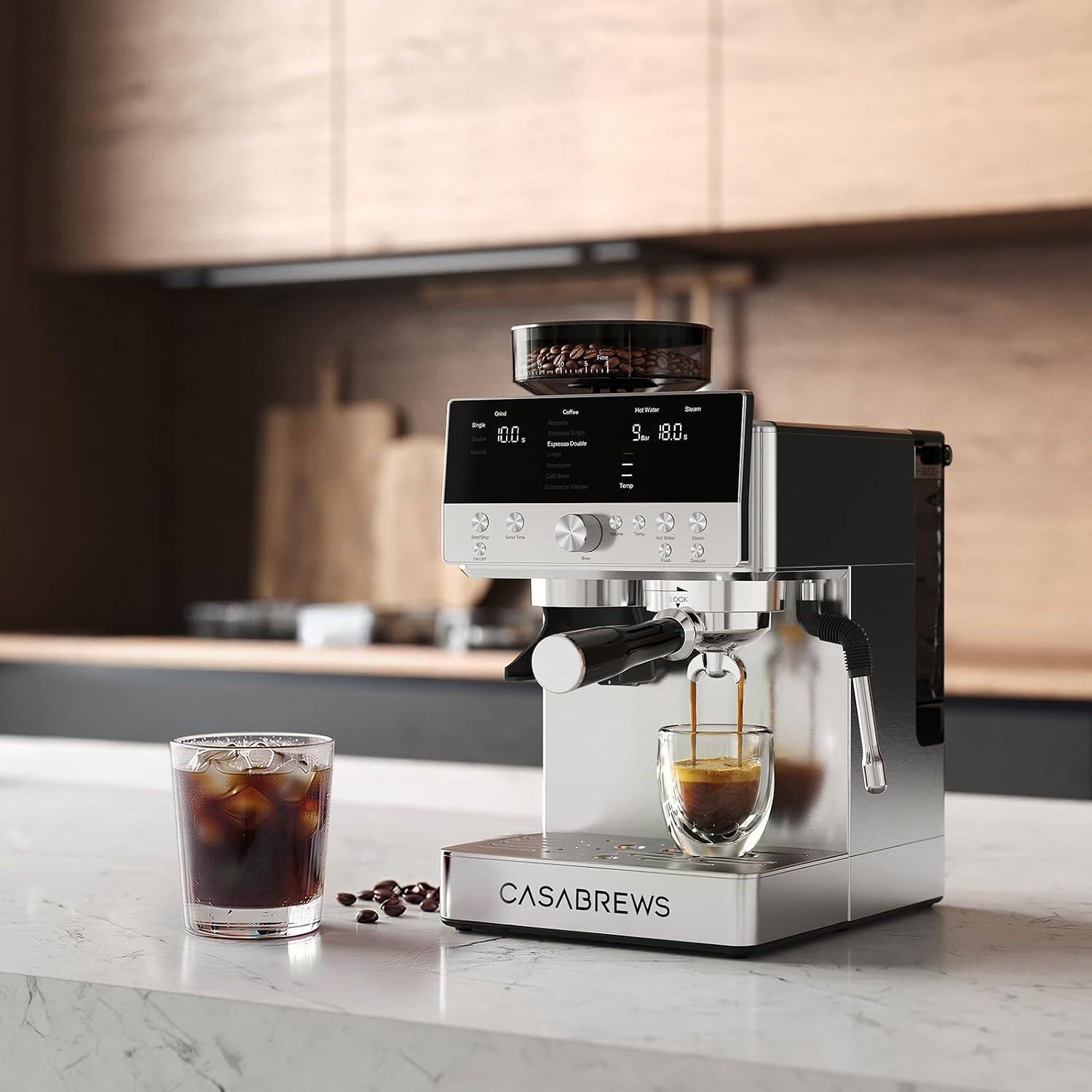 ON Single in IU.U $
Caffee Espresso
Not Tate Sean 0 100 Jar IU.Us
Temp
Gmi Sma
MIN
-
LOCK
CASABREWS