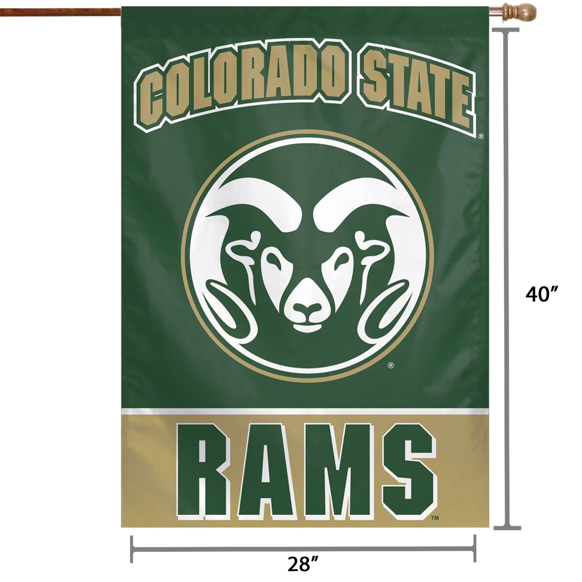 COLORADO STATE  
RAMS  

40"  
28"