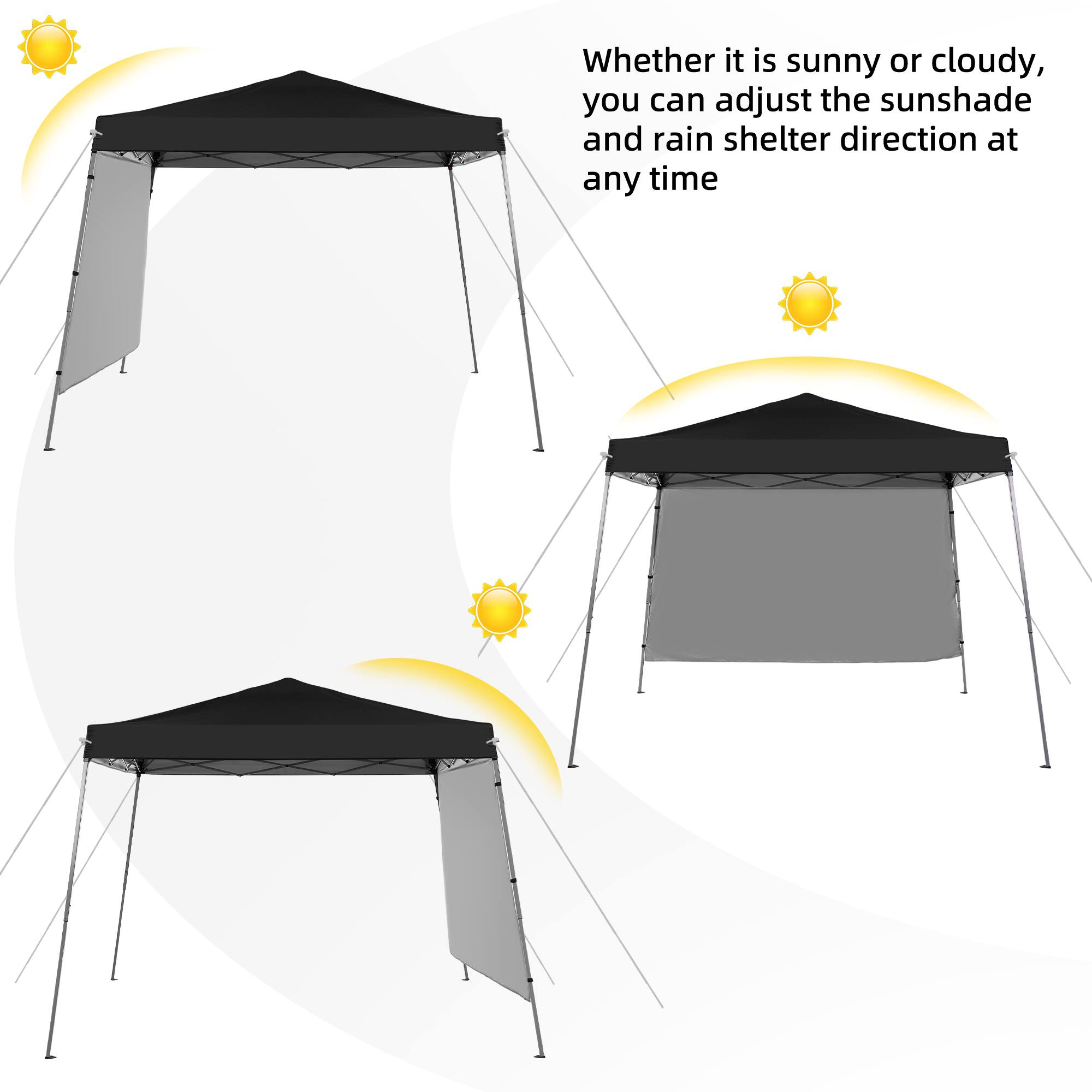 Whether it is sunny or cloudy, you can adjust the sunshade and rain shelter direction at any time