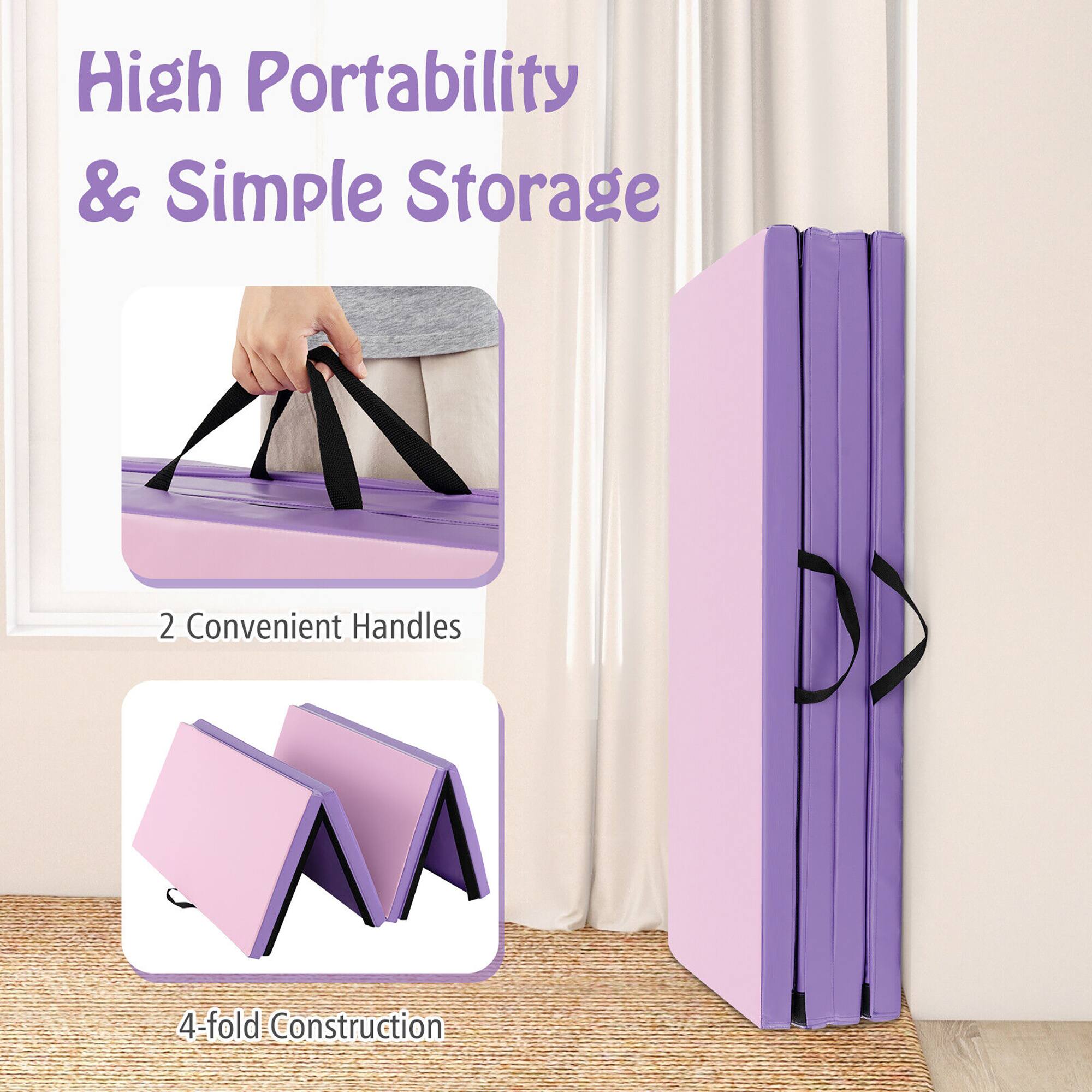 High Portability & Simple Storage  
2 Convenient Handles  
4-fold Construction