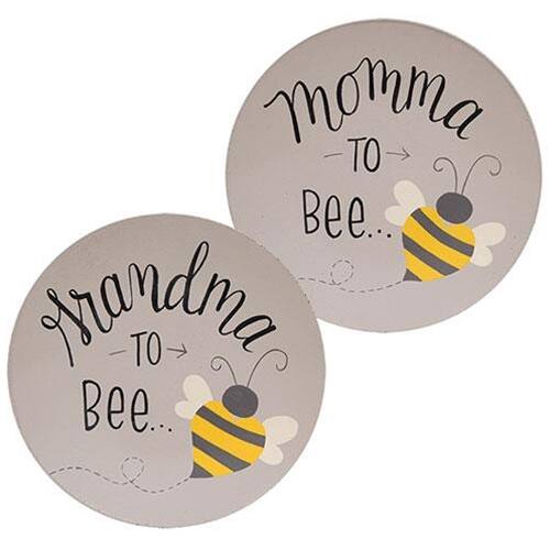 BreeBe - *Momma or Grandma to Bee Plate 2 Asstd - Multicolor