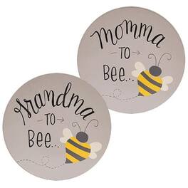 BreeBe - *Momma or Grandma to Bee Plate 2 Asstd - Multicolor