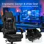 Ergonomic Design & Wide Seat: Reduce fatigue and bring you an immersive gaming experience.