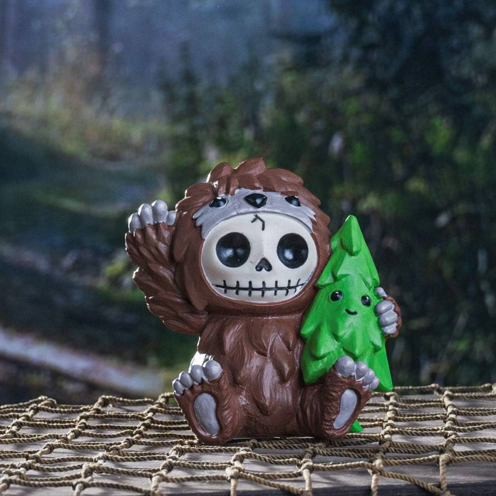 Alt View 2. Pacific Trading - Furrybones Bigfoot Skeleton in Sasquatch Costume Figurine 3 inch - Brown.