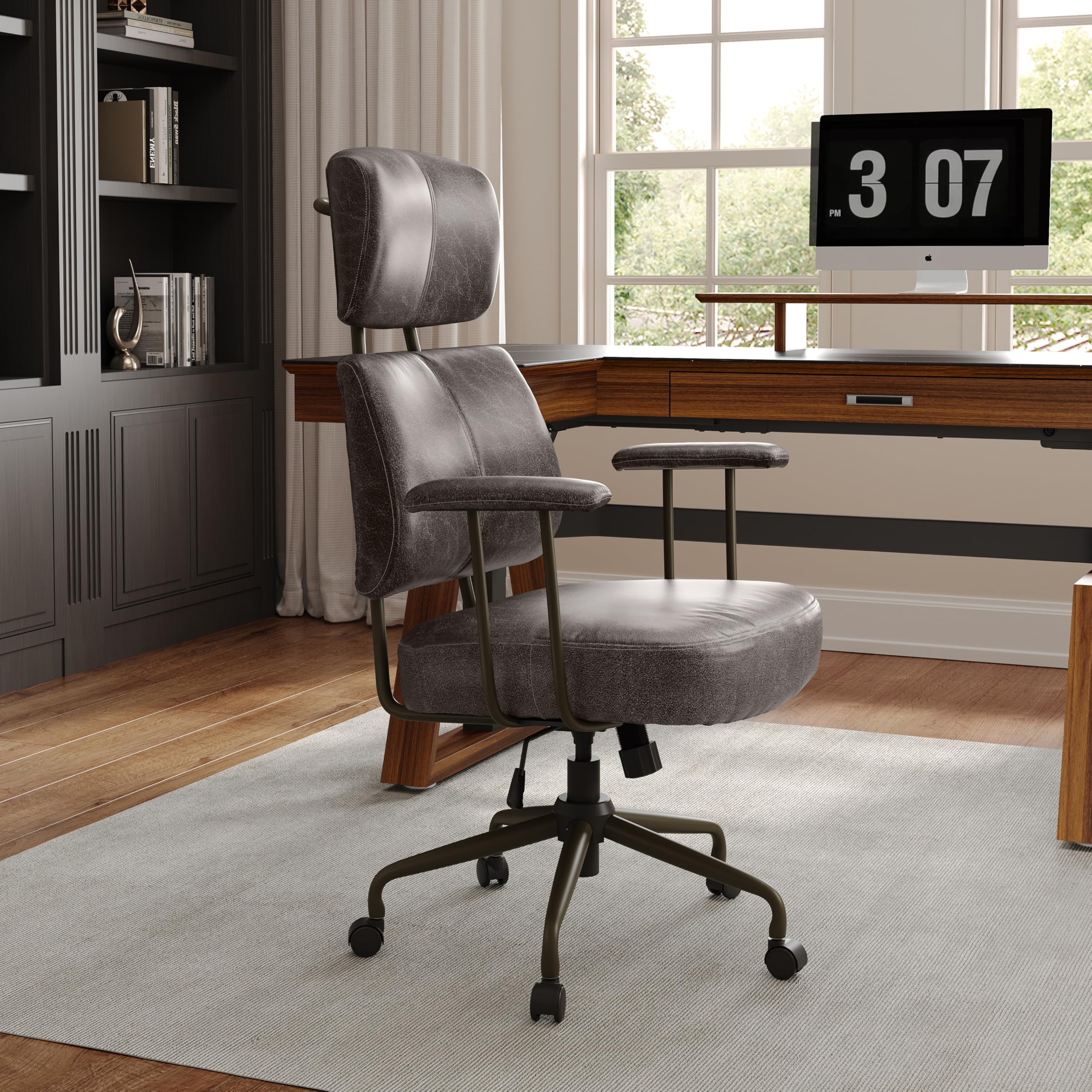 Left. Eureka Ergonomic - Mid Century Modern Office Chair High Back - Grey.