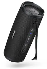 Front. Tronsmart - Mirtune C3 Plus Portable Bluetooth Speaker-50W Balanced Sound for Outdoor-IPX7 Waterproof-12H Playtime-Dual Connection - Black.
