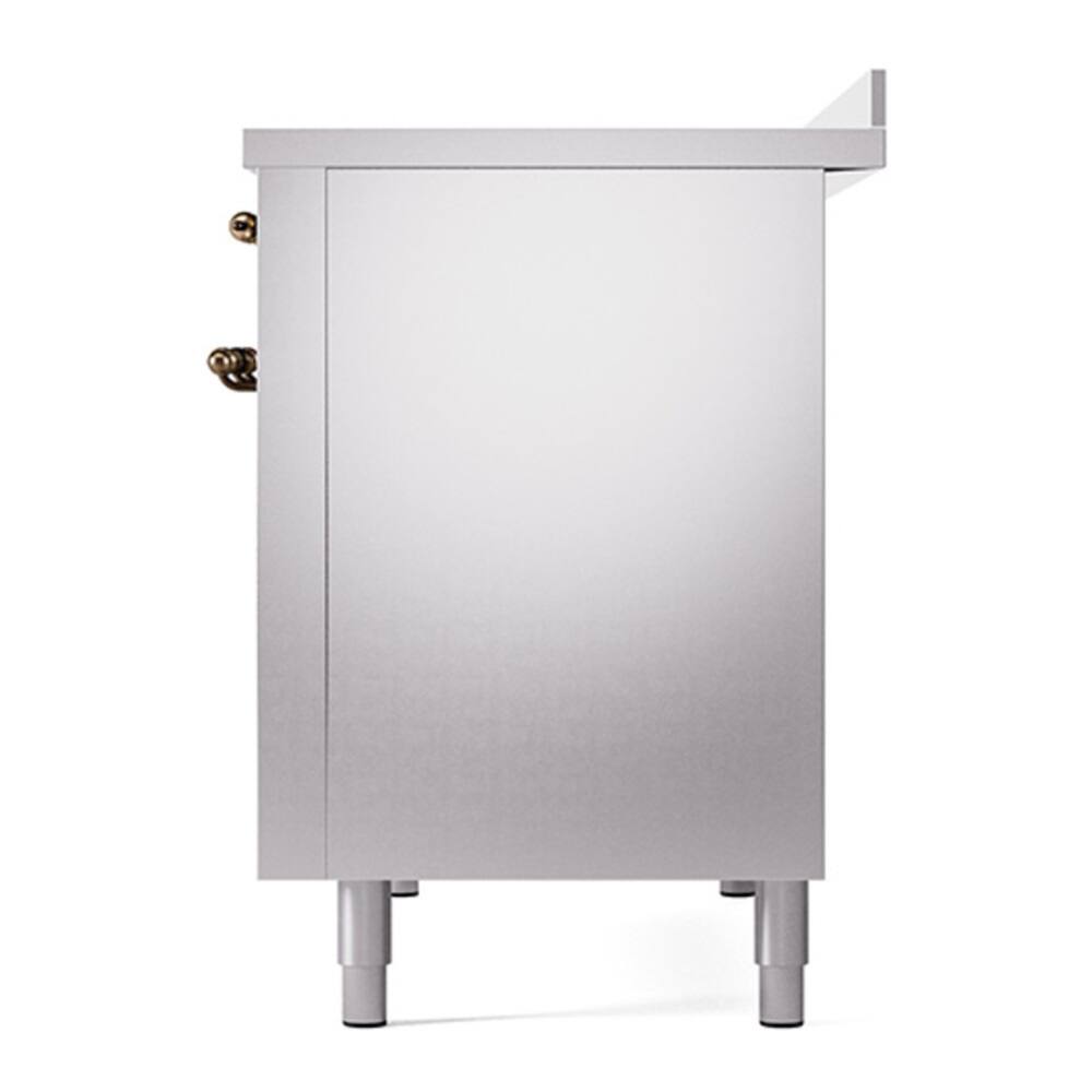 Alt View 10. ILVE - ILVE Nostalgie II Series 48 in. Induction Range with 6 Induction Elements (Burnished Trim) - Stainless Steel.