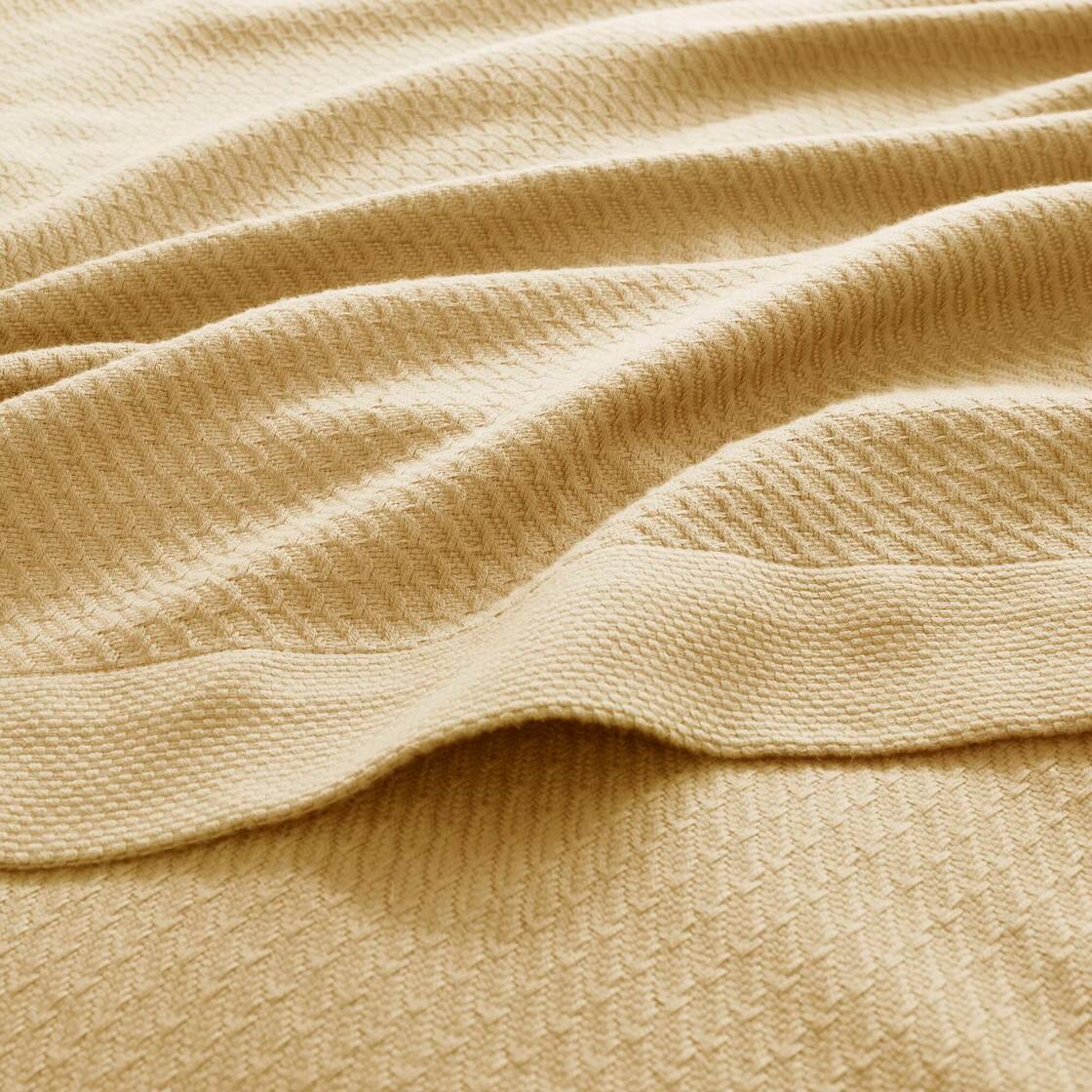Alt View 3. Gracie Mills - Deniz 100% Certified Egyptian Cotton Blanket - Mustard.
