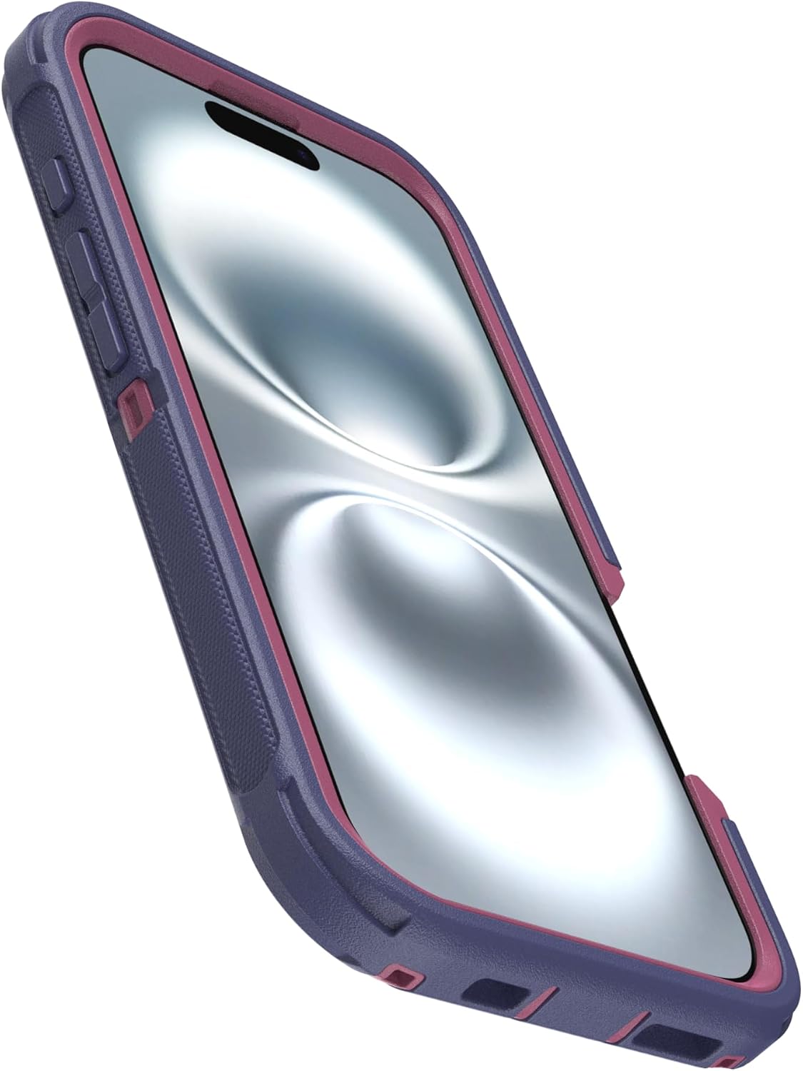 Back. OtterBox - OtterBox iPhone 16 (Only) - Defender Series Case - Holster Clip Included - Built-in Magnets - Rugged & Durable - Regatta Rose (Purple & Pink).