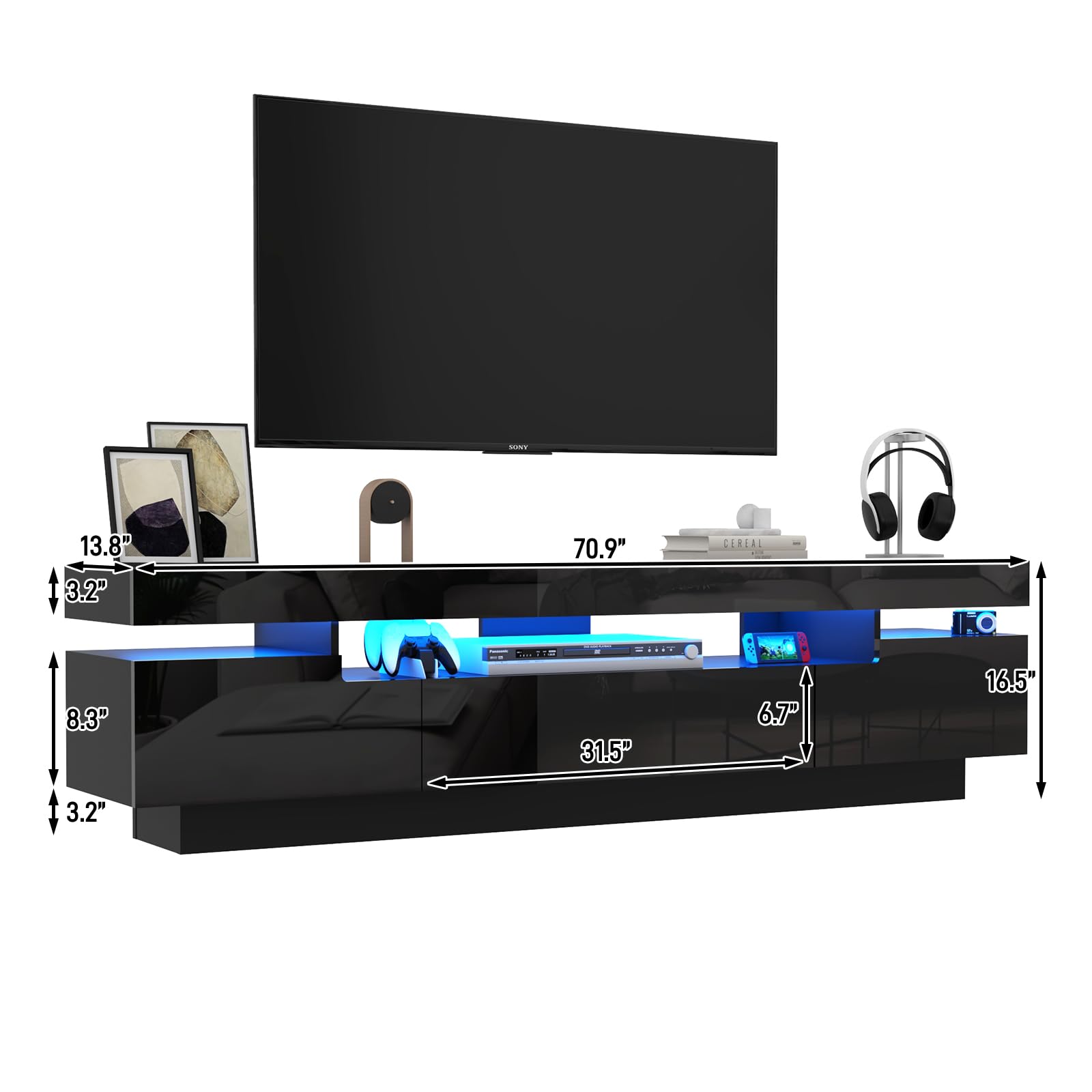 -.- 13.8" 3.2" 8.3" 70.9" 31.5" 6.7" 16.5" 3.2"