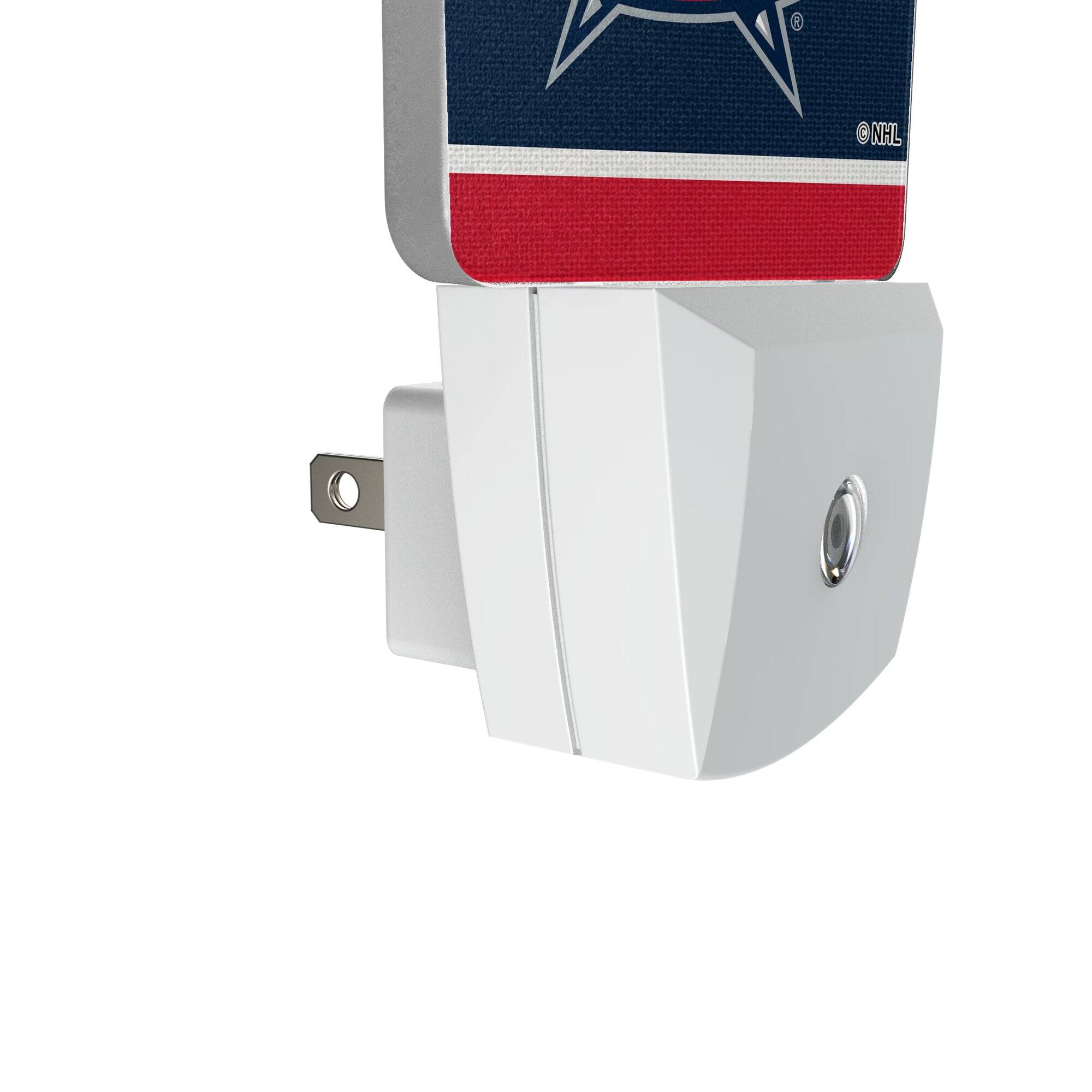 Alt View 2. Keyscaper - Columbus Blue Jackets Stripe Design Nightlight 2-Pack - Multicolor.