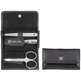 ZWILLING - Beauty Classic Inox 4-pc Manicure set with Leather Case - Black