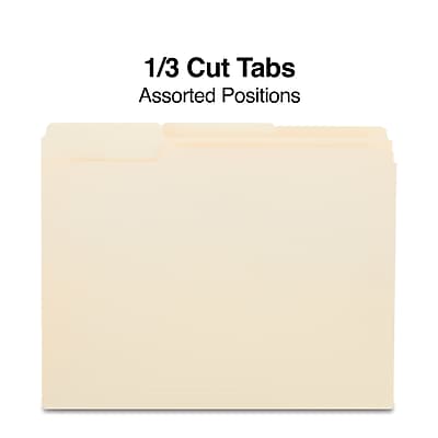 1/3 Cut Tabs  
Assorted Positions