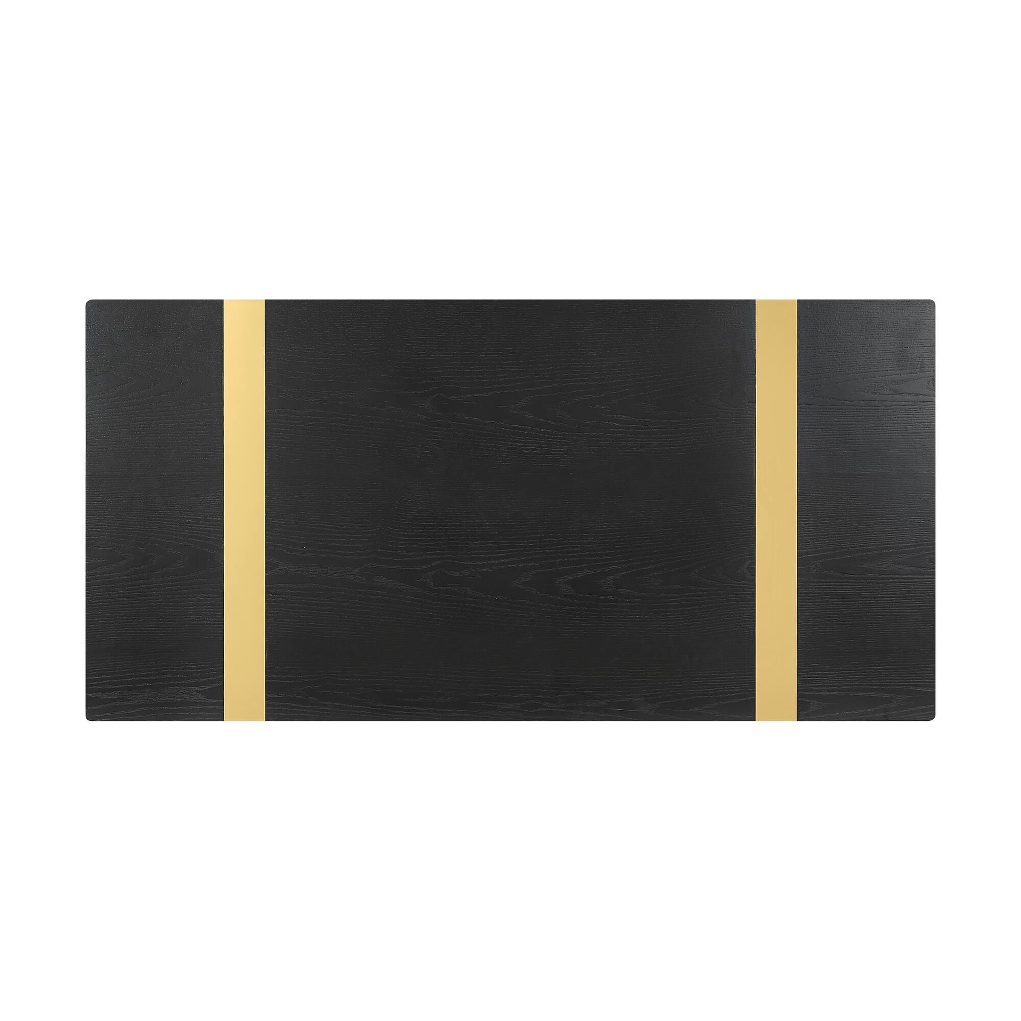 Alt View 2. Boyel Living - Contemporary Coffee Table with O-Shaped Metal Base - Black.